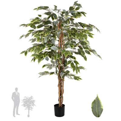 Ficus artificial benjamina varigat cu 714 frunze H130 cm