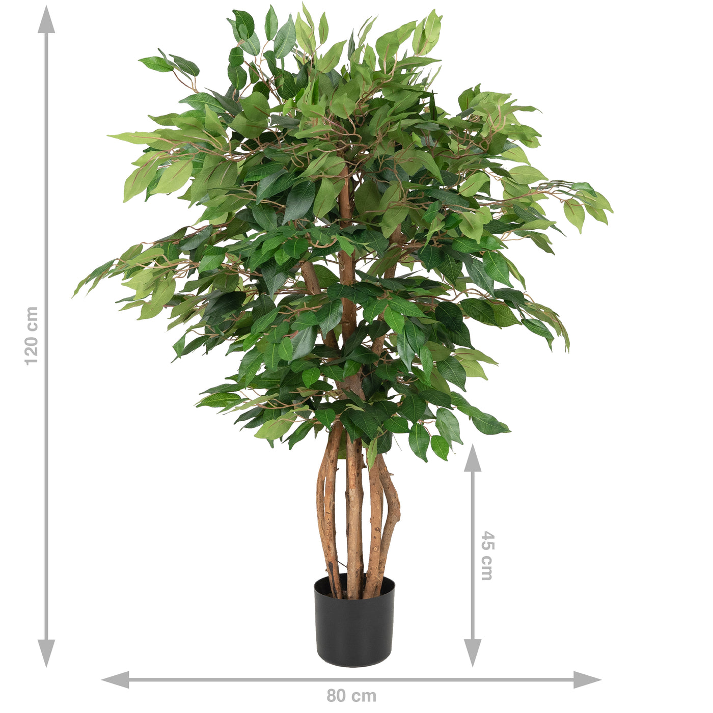 Copac artificial H120cm Ficus linea cu 1080 frunze