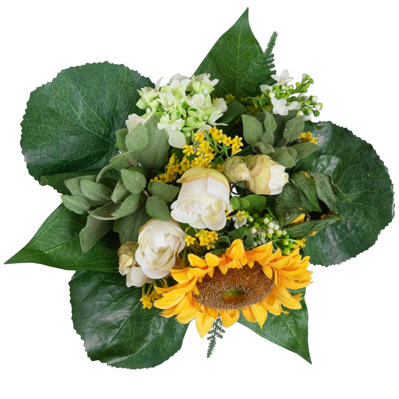 Floare artificiala Buchet cu Floarea soarelui si Hortensia HO mixt