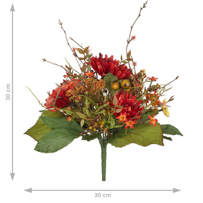 Floare artificiala Buchet cu flori de camp si Crizantema 30 cm HR