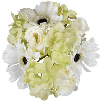 Floare artificiala Buchet mixt Mila 28 cm alb