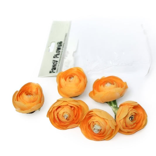 Flori de Ranunculus artificial galbene D4.5xH3 cm HO