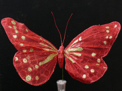 Fluture 30 cm rosu
