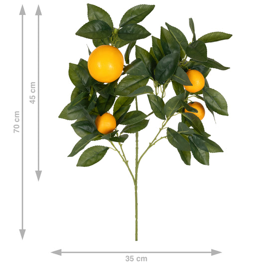 Fruct artificial Crenguta cu 4 portocale artificiale H70 cm