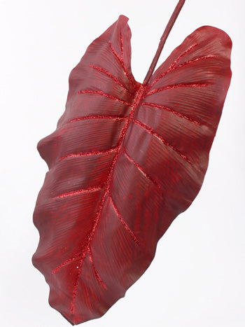 Frunza de Colocasia L55xl30xH110 cm rosu