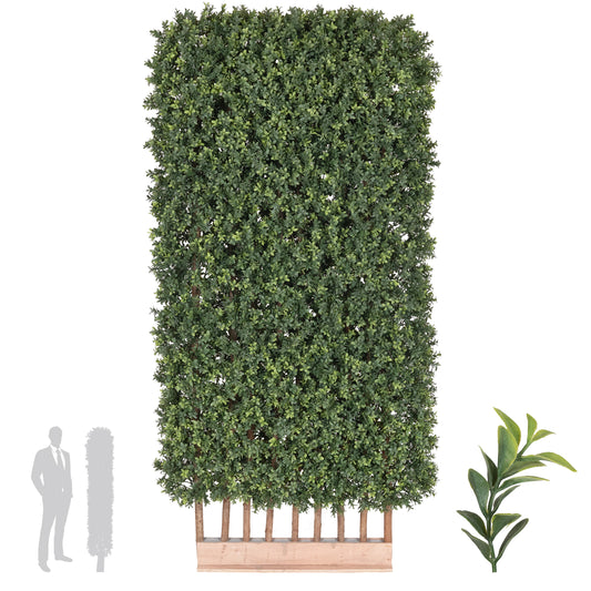 Gard artificial din Buxus H180cm cu lungime 90cm cu protectie UV