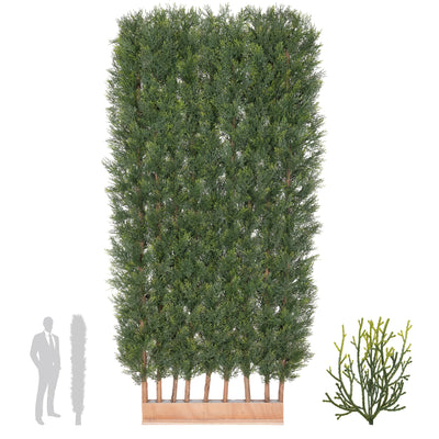 Gard artificial din Cypress H180cm cu lungime 80cm cu protectie UV