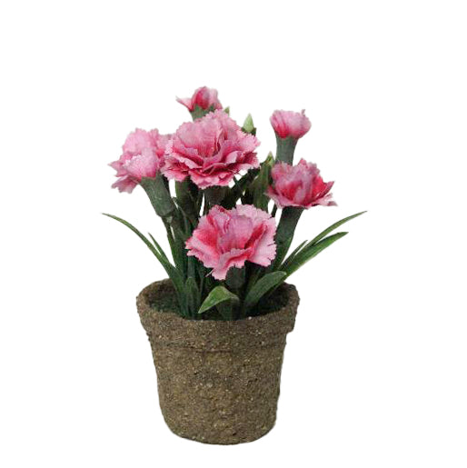 Garoafe artificiale fuchsia in ghiveci H15 cm HO