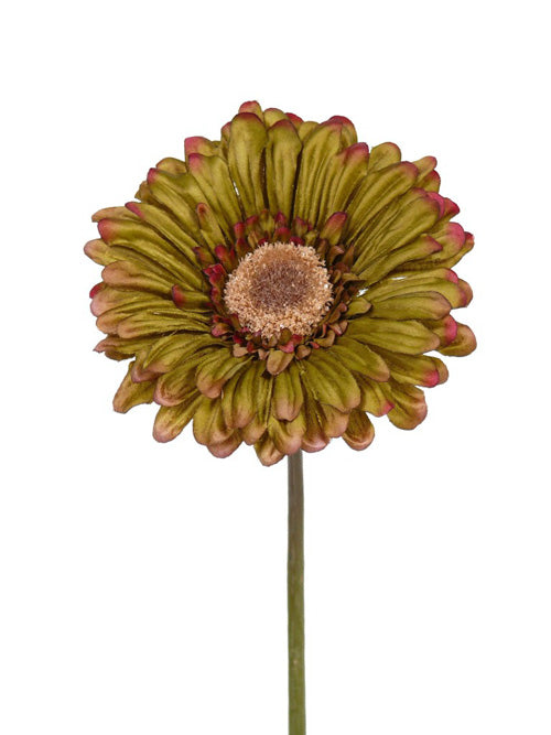 Gerbera artificiala maro D10xH48 cm