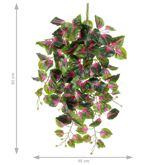 Ghirlanda artificiala begonia 90 cm verde - mov lila cu protectie UV