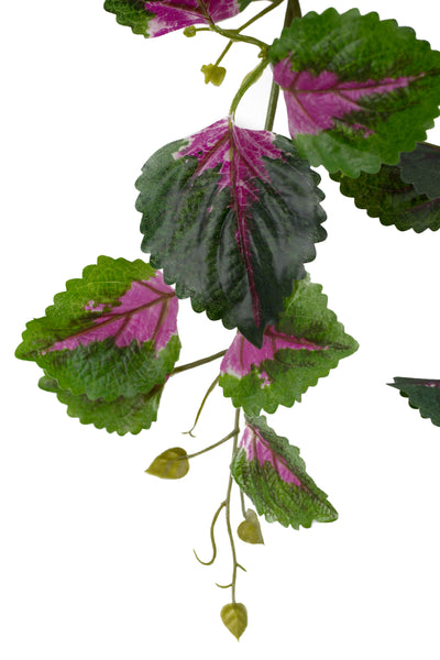 Ghirlanda artificiala begonia 90 cm verde - mov lila cu protectie UV