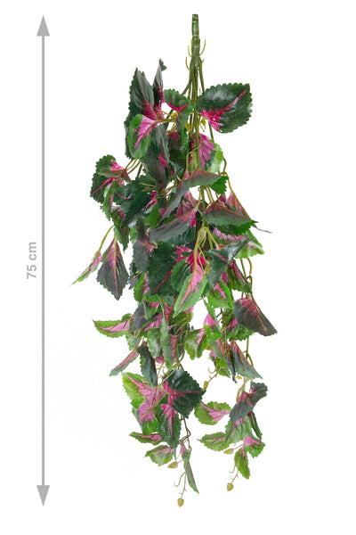 Ghirlanda artificiala begonie 75 cm verde - fuchsia cu protectie UV