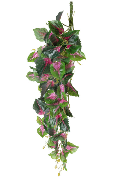 Ghirlanda artificiala begonie 75 cm verde - fuchsia cu protectie UV