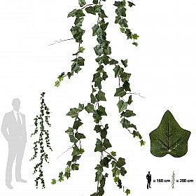 Ghirlanda artificiala iedera H200 cm verde inchis si deschis cu UV