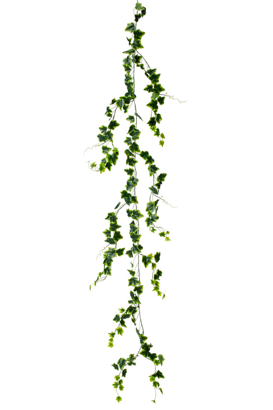 Ghirlanda artificiala iedera H200cm cu frunze verde cu galben pentru exterior cu protectie UV