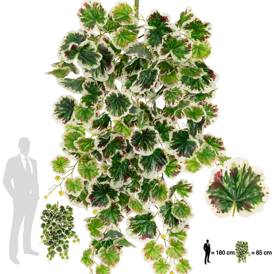 Ghirlanda artificiala muscata 90 cm verde - alb cu protectie UV