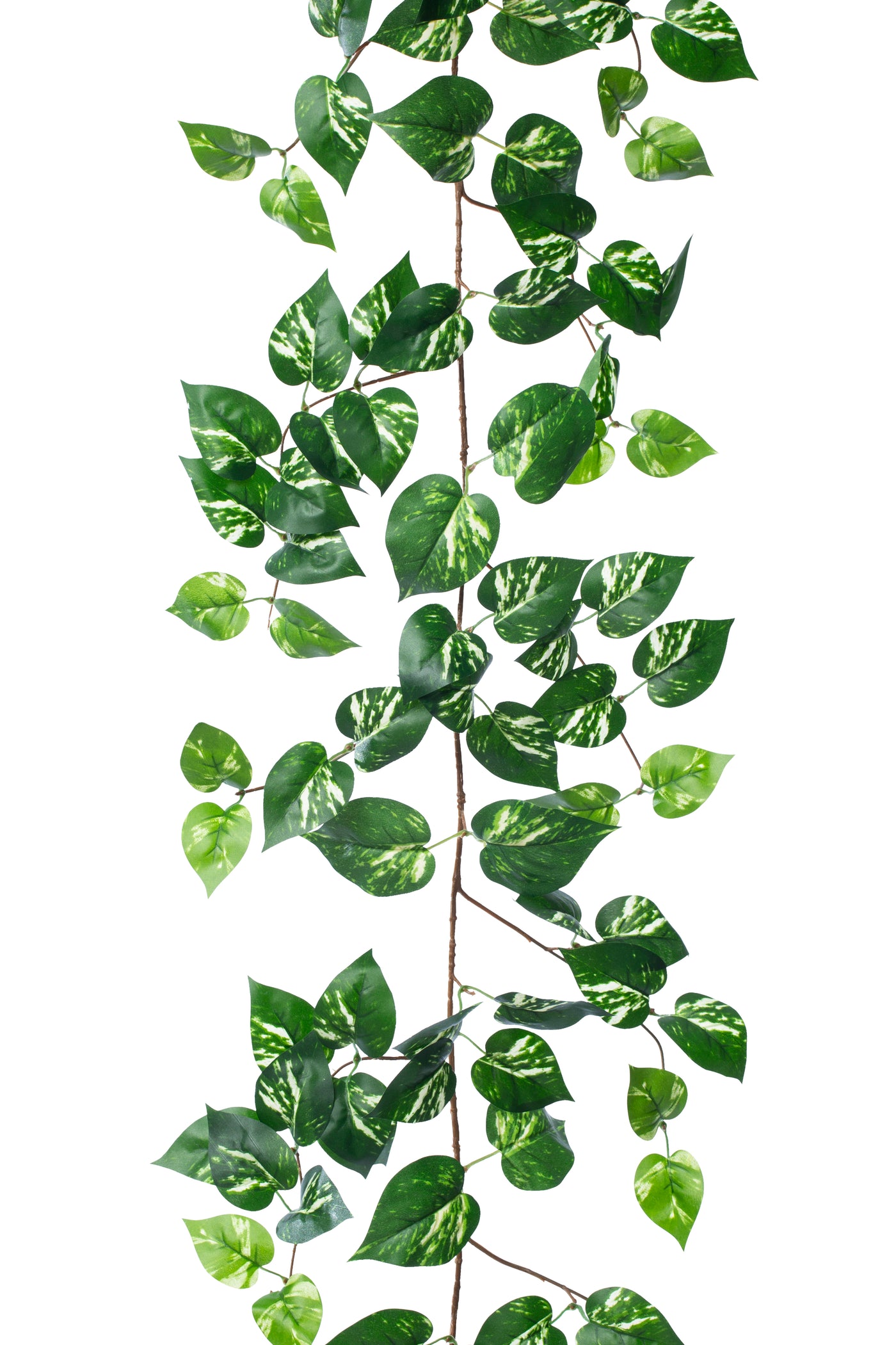 Ghirlanda artificiala scindapsus 170cm. 138 frunze. verde/alb