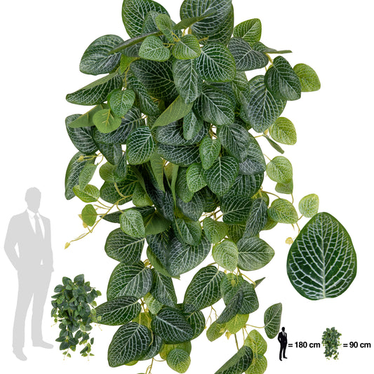 Ghirlanda artificiala zebra 90 cm verde - alb cu protectie UV