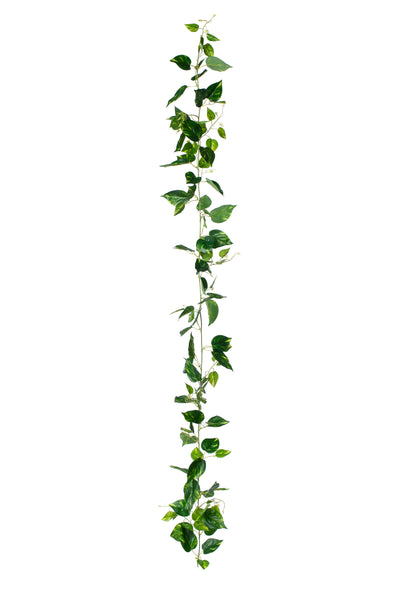 Ghirlanda Scindapsus artificial 220 cm verde-galben