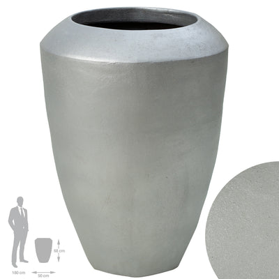 Ghiveci ceramic Coppa 50x68 cm argintiu