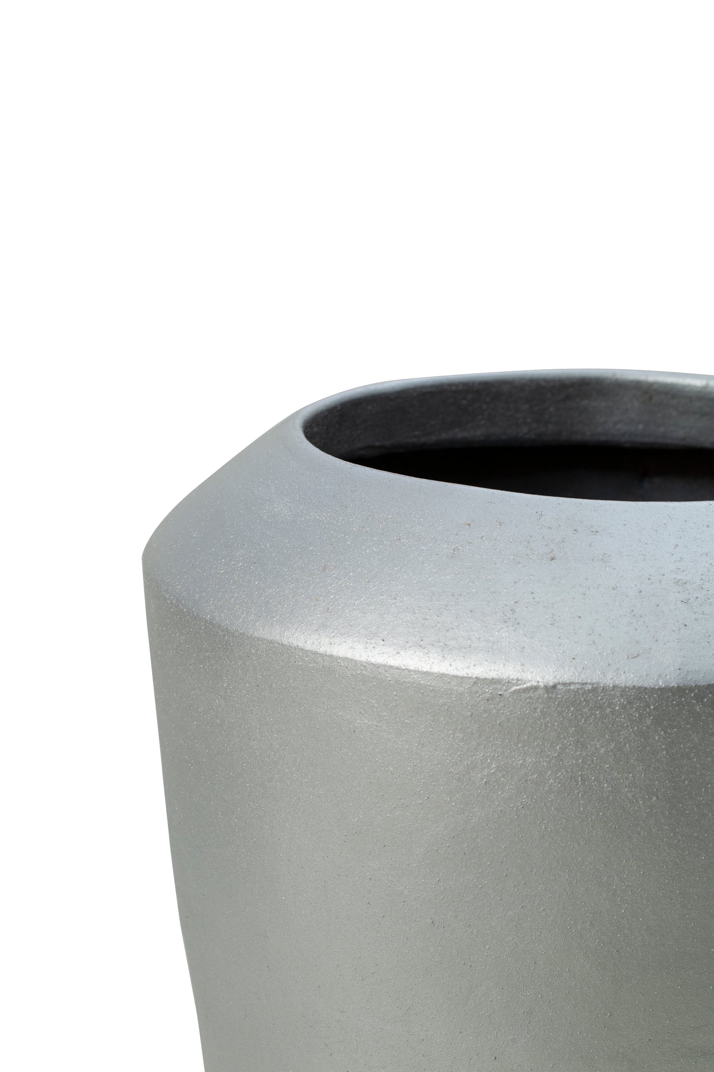 Ghiveci ceramic Coppa 50x68 cm argintiu