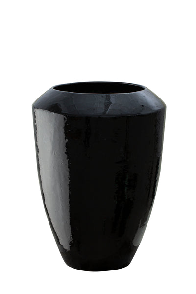 Ghiveci ceramic Coppa 50x68 cm negru lucios