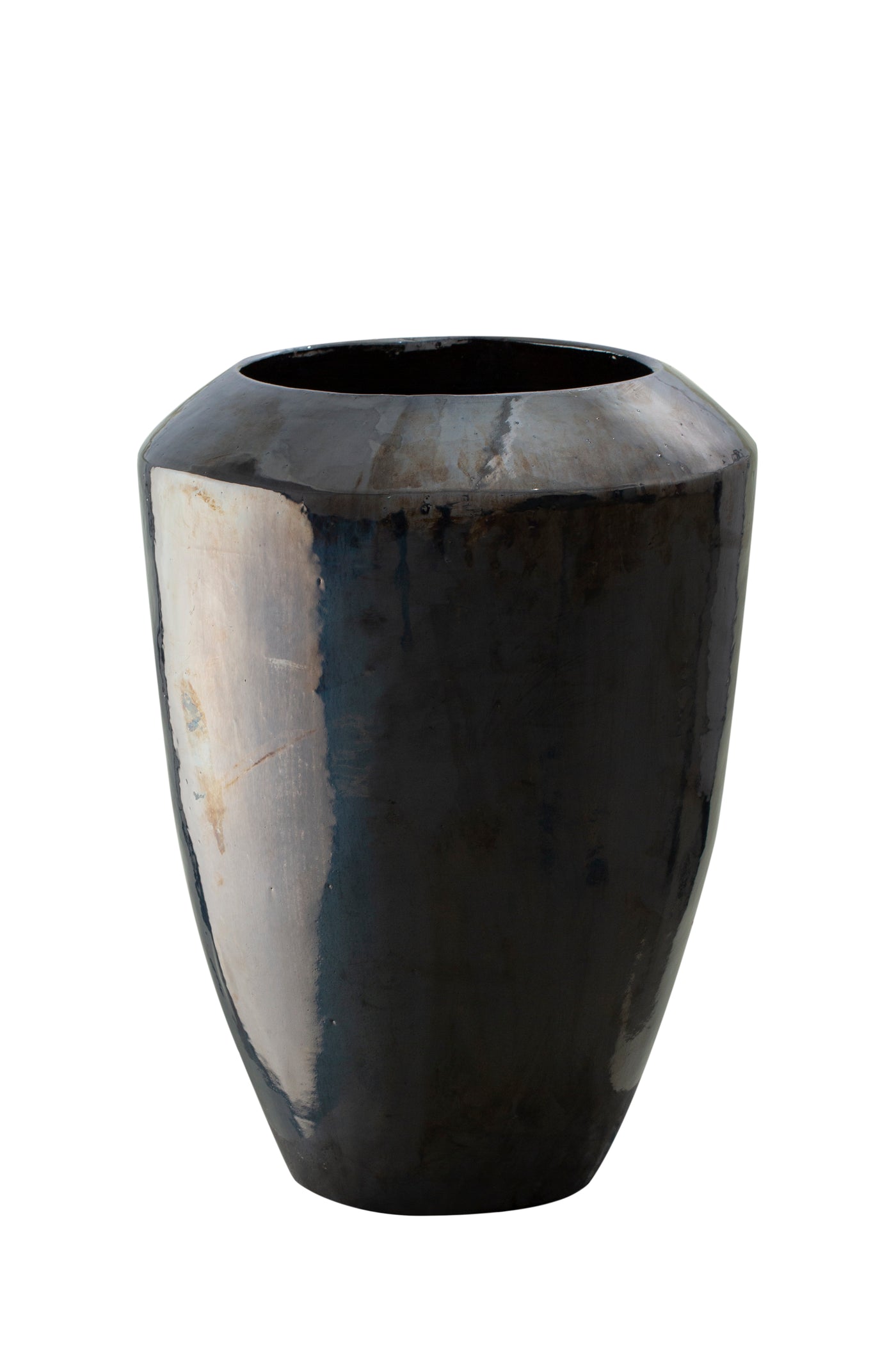 Ghiveci ceramic Coppa 50x68cm albastru metal