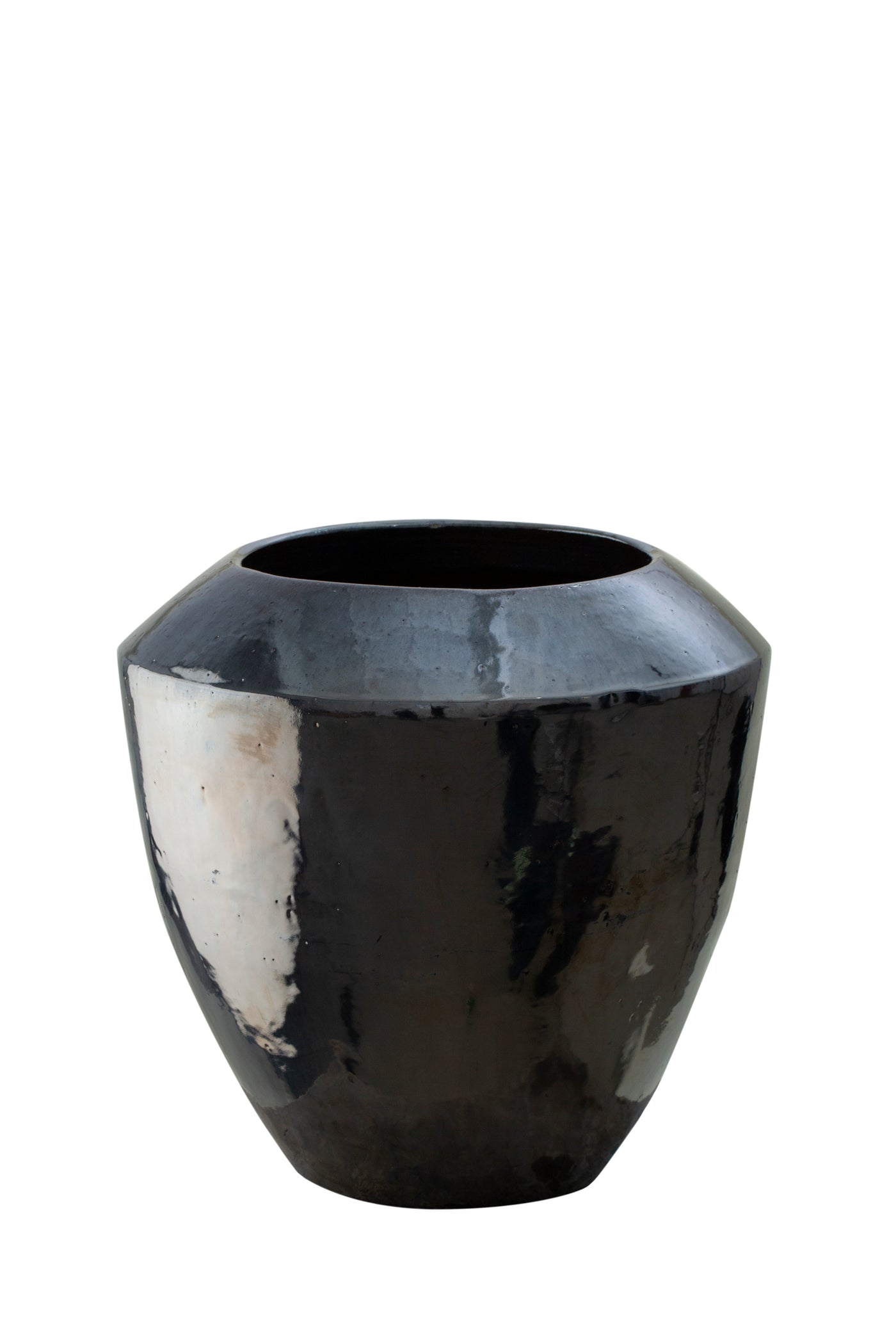 Ghiveci ceramic Coppa Metal 50x50cm metal glaze