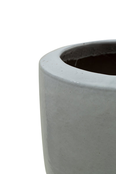 Ghiveci ceramic De luxe Partner 55x75 cm alb lucios