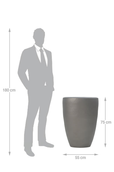 Ghiveci ceramic De Luxe Partner 55x75cm antracit mat