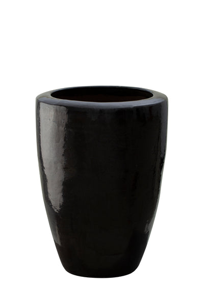 Ghiveci ceramic De Luxe Partner 55x75cm negru lucios