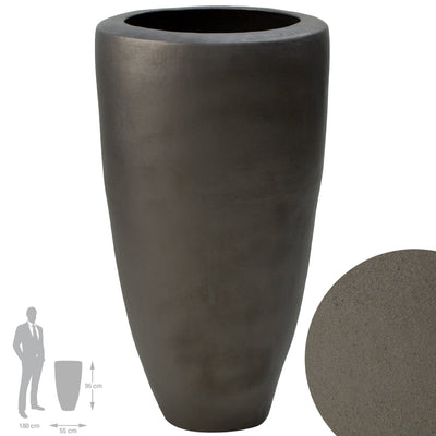 Ghiveci ceramic De luxe Partner 55x95 cm antracit mat