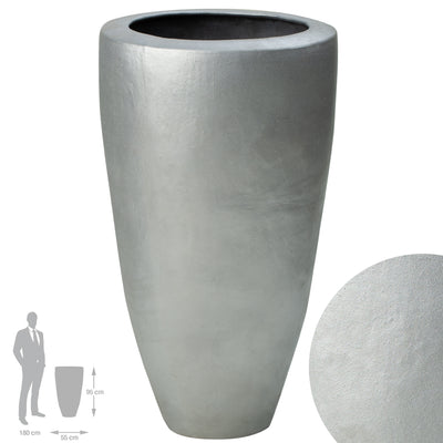 Ghiveci ceramic De Luxe Partner 55x95cm argintiu