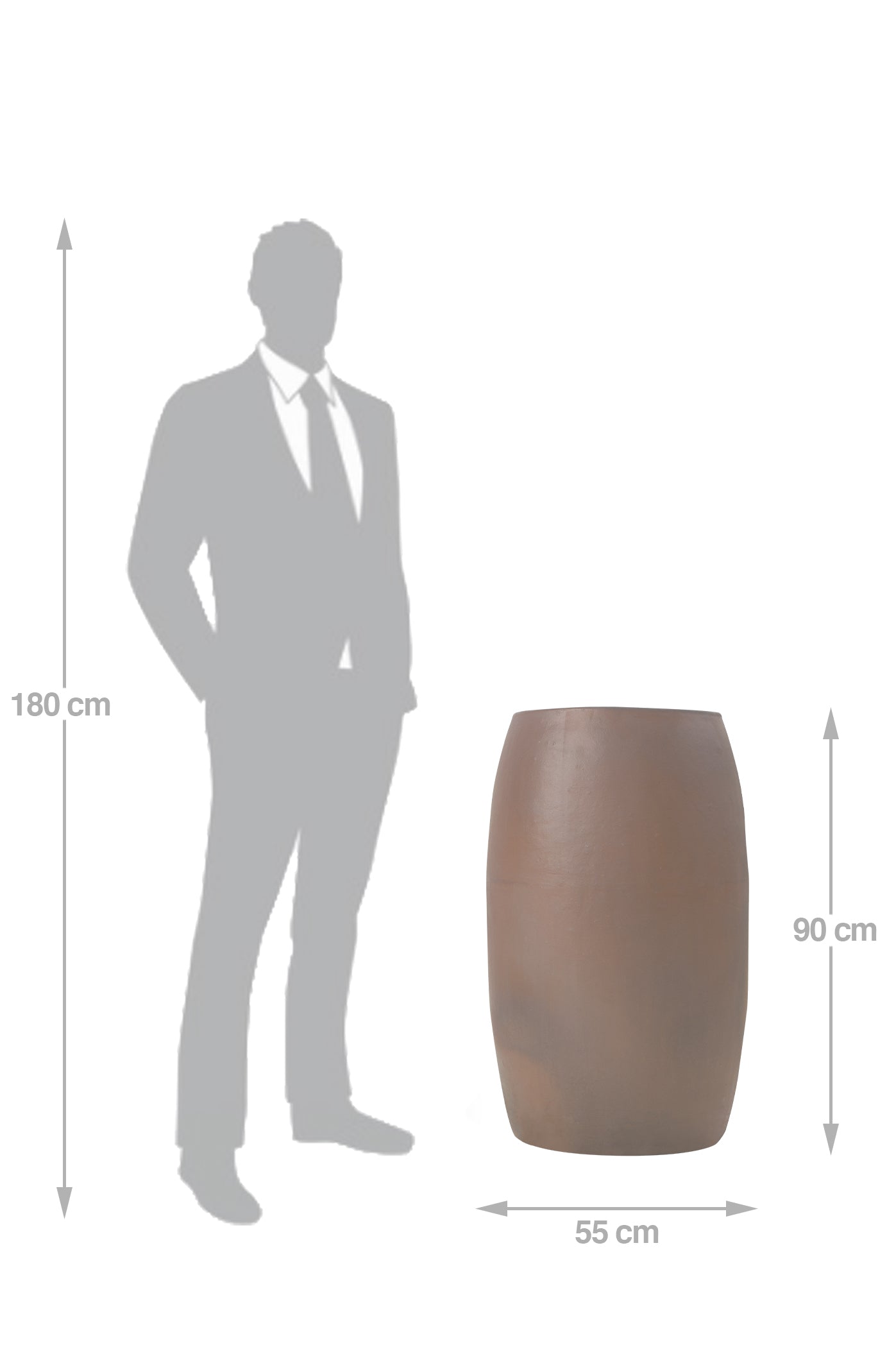Ghiveci ceramic Duo 55x90 cm teracota