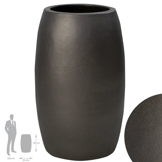 Ghiveci ceramic Duo 55x90cm antracit mat