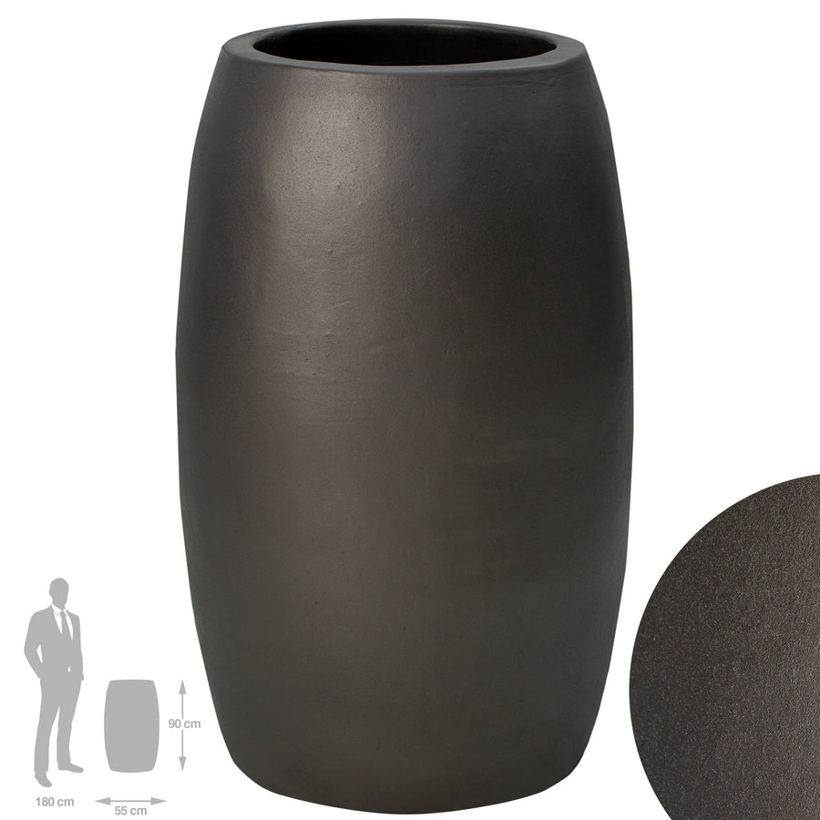 Ghiveci ceramic Duo 55x90cm antracit mat