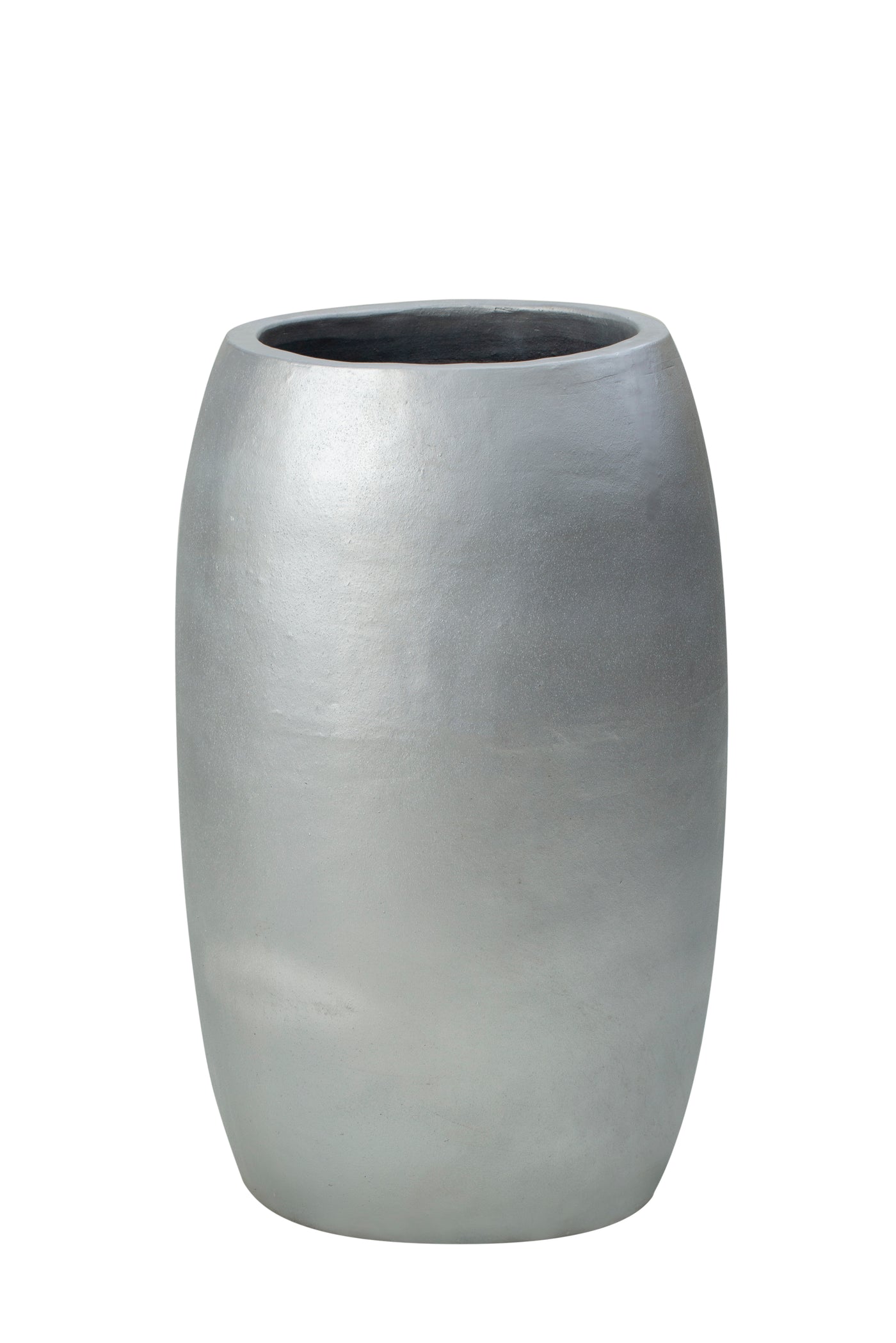 Ghiveci flori D55xH90cm ceramic Duo, argintiu