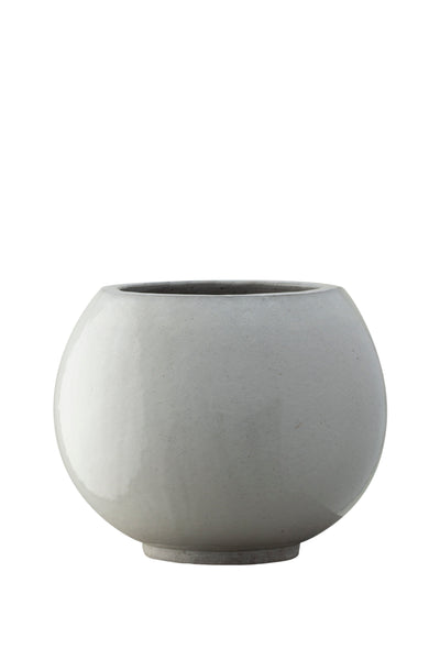 Ghiveci plante D47xH38 cm ceramic Globe, alb crem lucios
