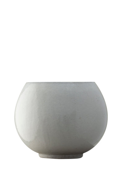 Ghiveci plante D47xH38 cm ceramic Globe, alb crem lucios