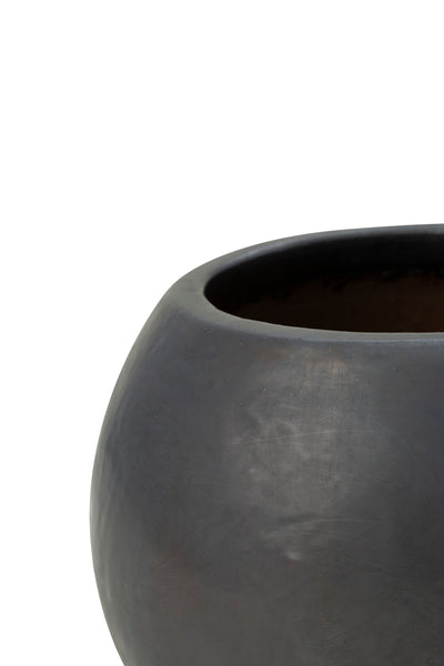 Ghiveci ceramic Globe 47x38 cm antracit semilucios
