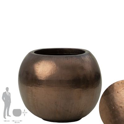 Ghiveci ceramic Globe 66x50cm maron antichizat