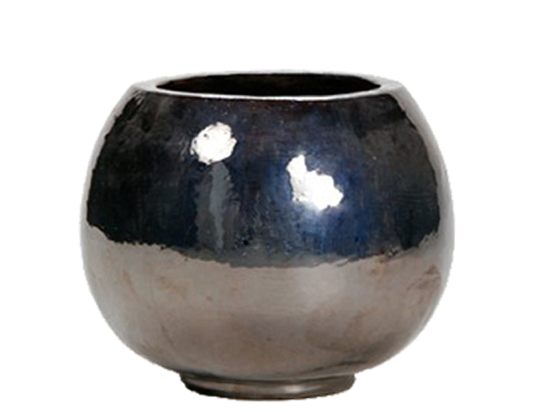 Ghiveci ceramic Globe 80x68 cm albastru metal