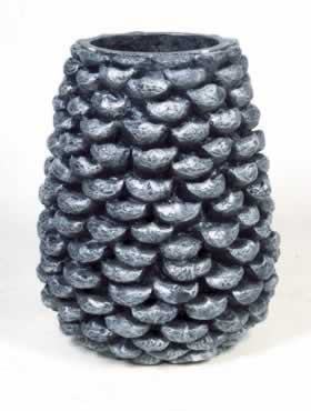 Ghiveci ceramic Nordic 54x66 cm albastru metal