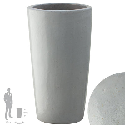 Ghiveci plante D33xH60 cm ceramic Partner, alb lucios
