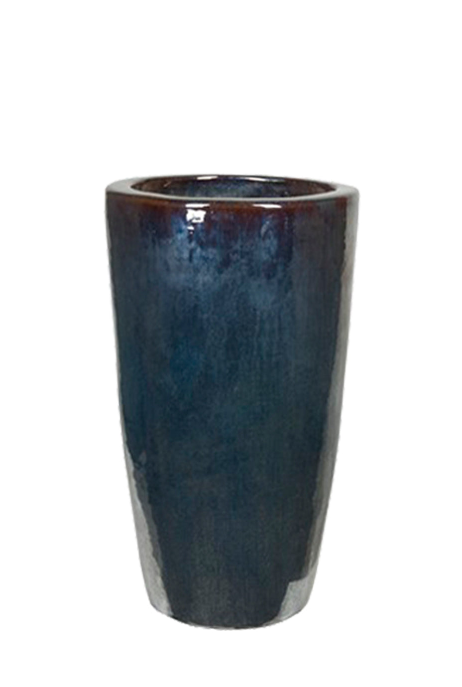 Ghiveci ceramic Partner 36x70 cm albastru metal