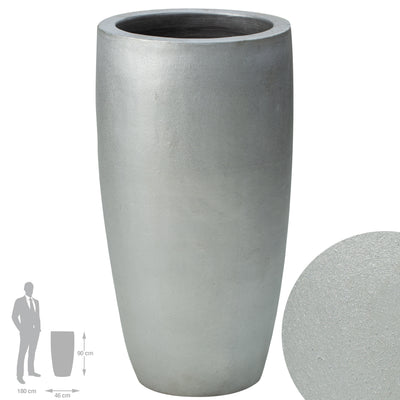Ghiveci ceramic Partner extra 46X90 cm argintiu