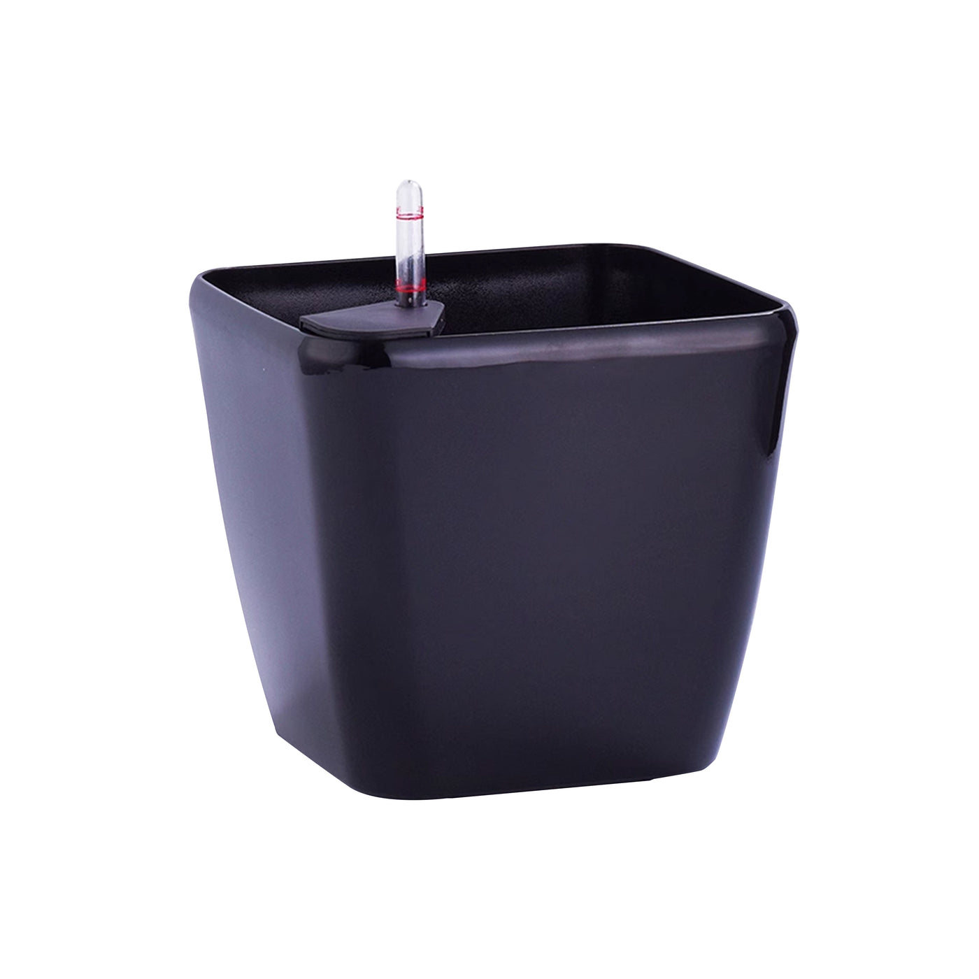 Ghiveci inteligent H10.8x12.5x12.5 cm RobertoRossi Quadro negru lucios