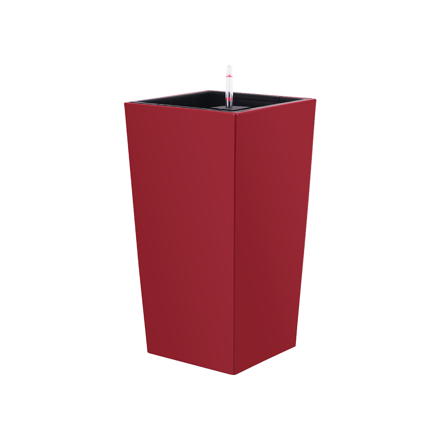 Ghiveci inteligent H105x39x39 cm RobertoRossi Cubico rosu lucios