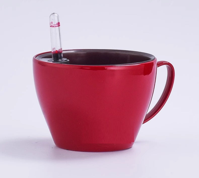 Ghiveci inteligent H10xD14 cm RobertoRossi Cup rosu lucios