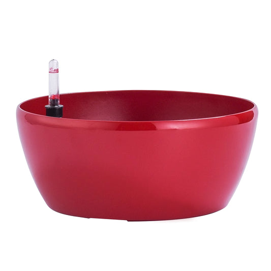 Ghiveci inteligent H10xD22.5 cm RobertoRossi Clasic Bowl rosu lucios
